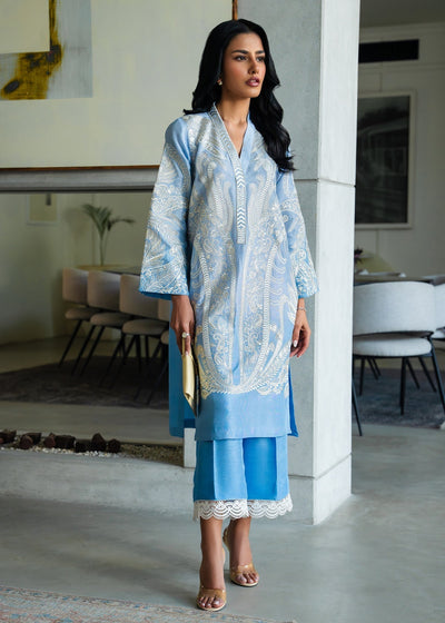 Mahgul | Mahsa Formals | Sky Whisper-Brand:Mahgul-Type:Ladies Clothes-Denium Blue-Silk-House of Maryam- Buy in UK, USA