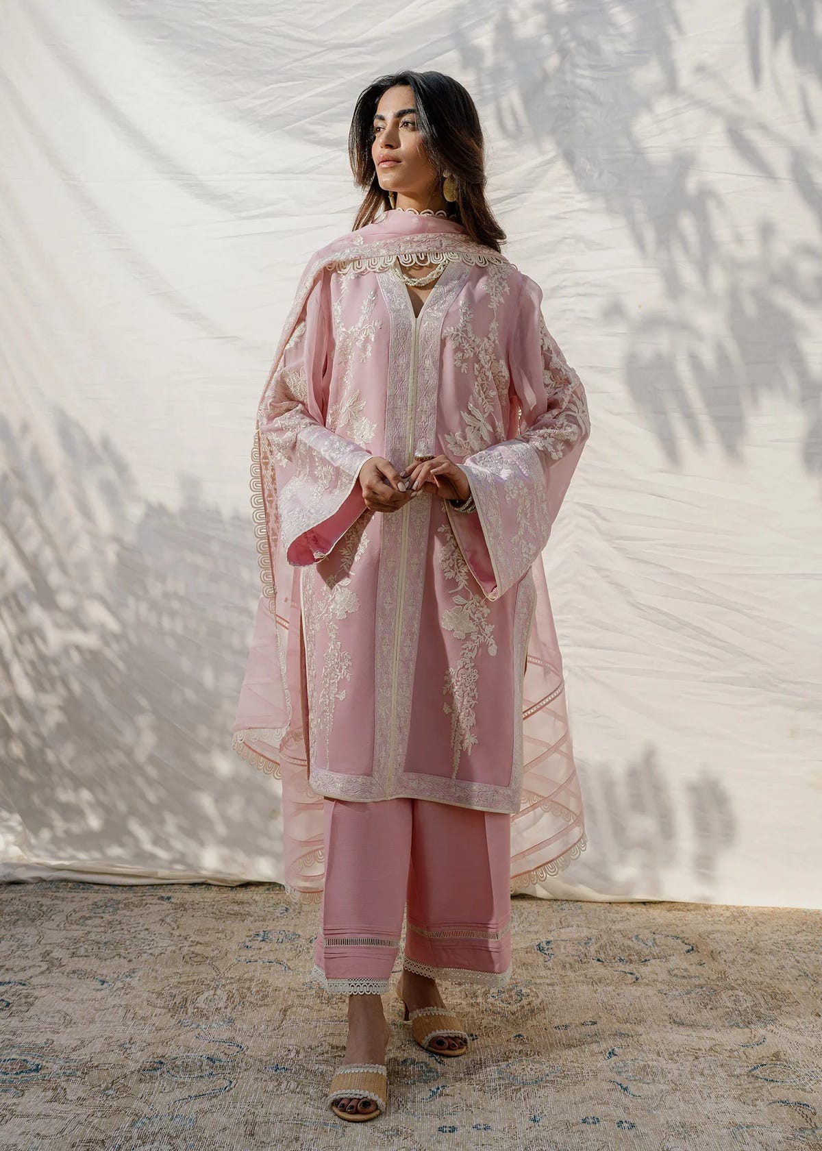 Mahgul | Eid Edit 2024 | Blush Coral -  Mahgul Luxury - Original Designer Dress - House of Maryam