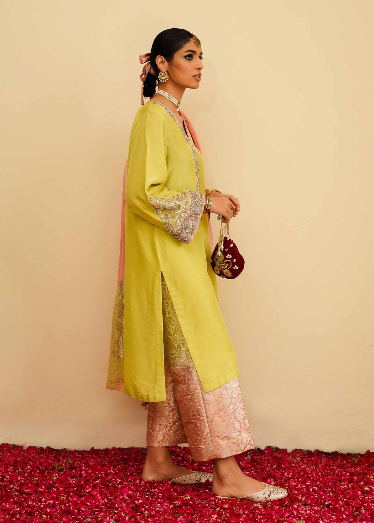 Mahgul | Eid Edit 2024 | Lemon Mint -  Mahgul Luxury - Original Designer Dress - House of Maryam