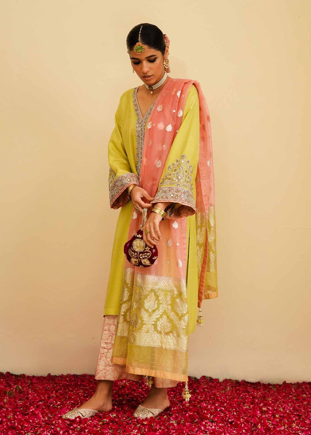 Mahgul | Eid Edit 2024 | Lemon Mint -  Mahgul Luxury - Original Designer Dress - House of Maryam
