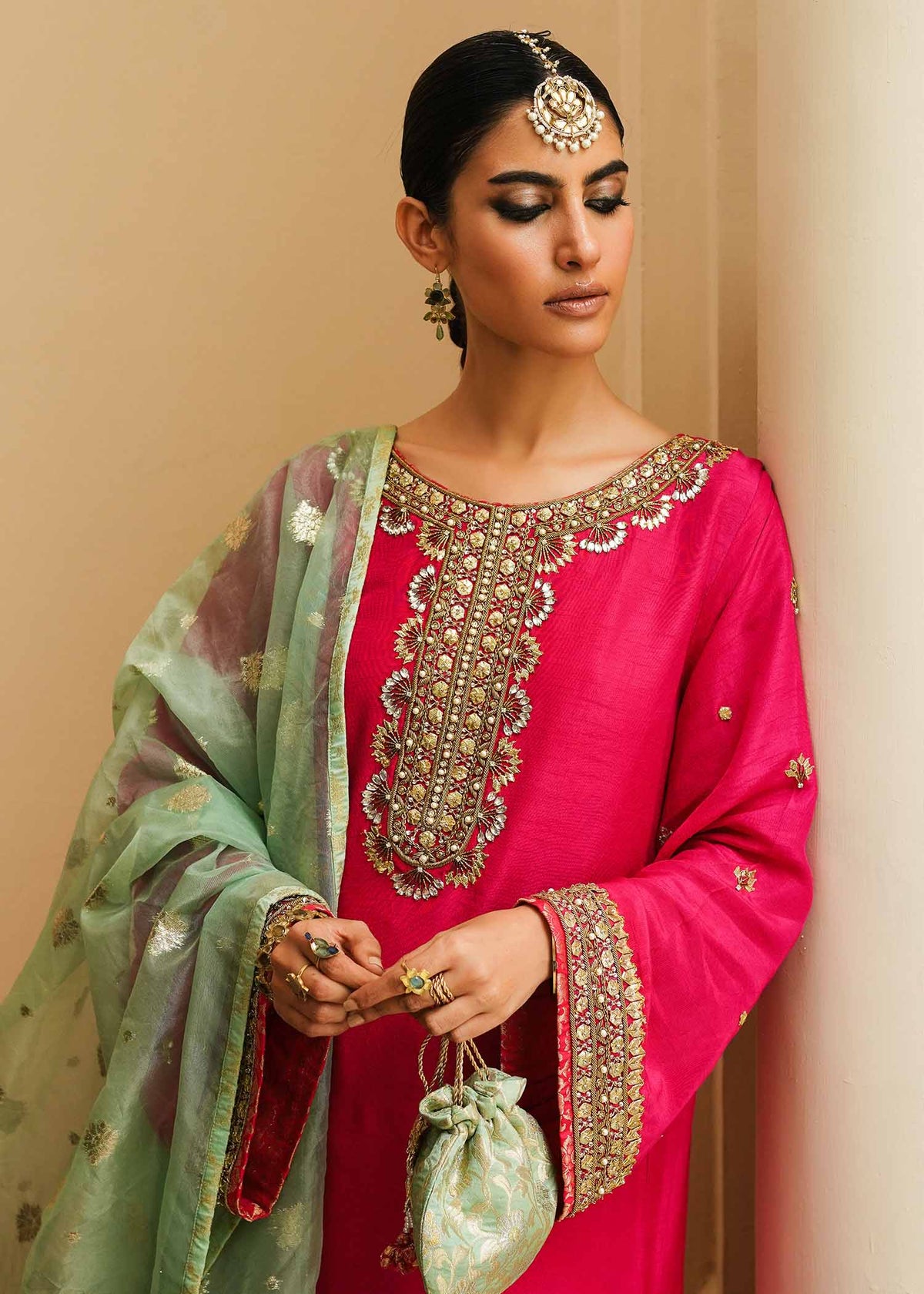 Mahgul | Eid Edit 2024 | Fuschia Rose -  Mahgul Luxury - Original Designer Dress - House of Maryam