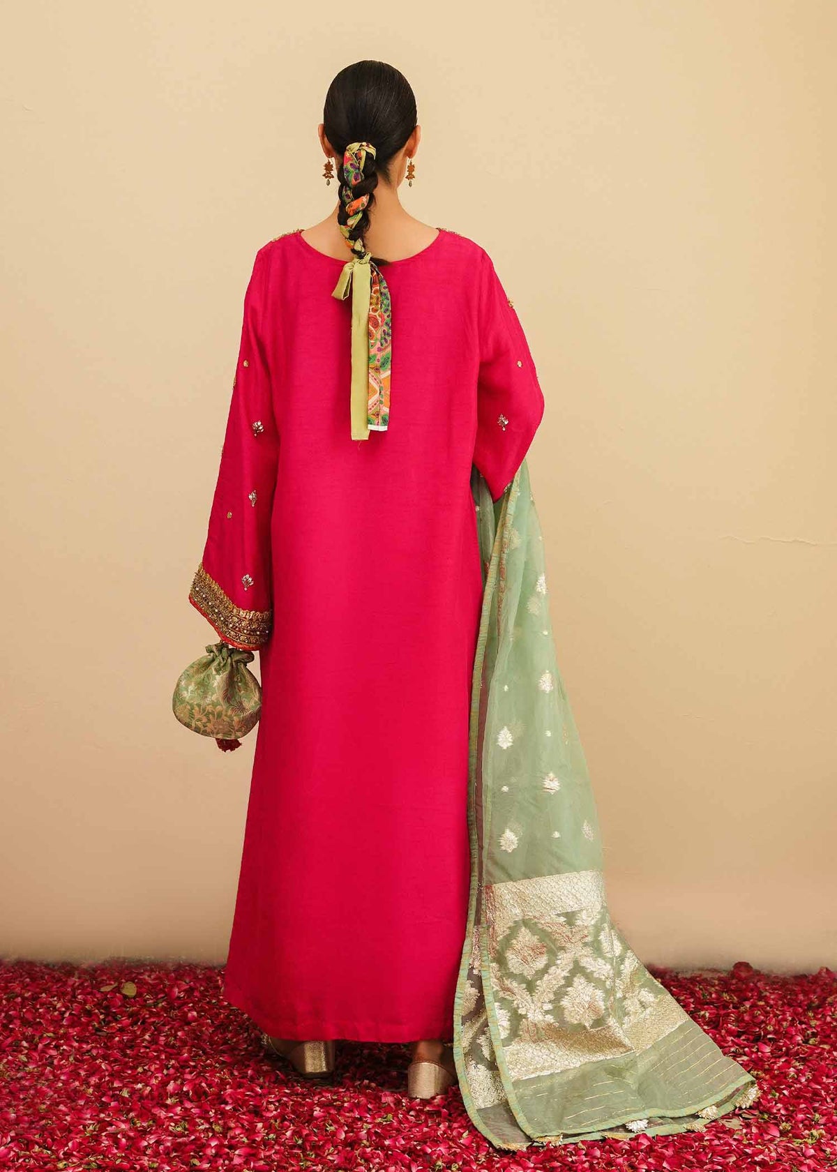 Mahgul | Eid Edit 2024 | Fuschia Rose -  Mahgul Luxury - Original Designer Dress - House of Maryam