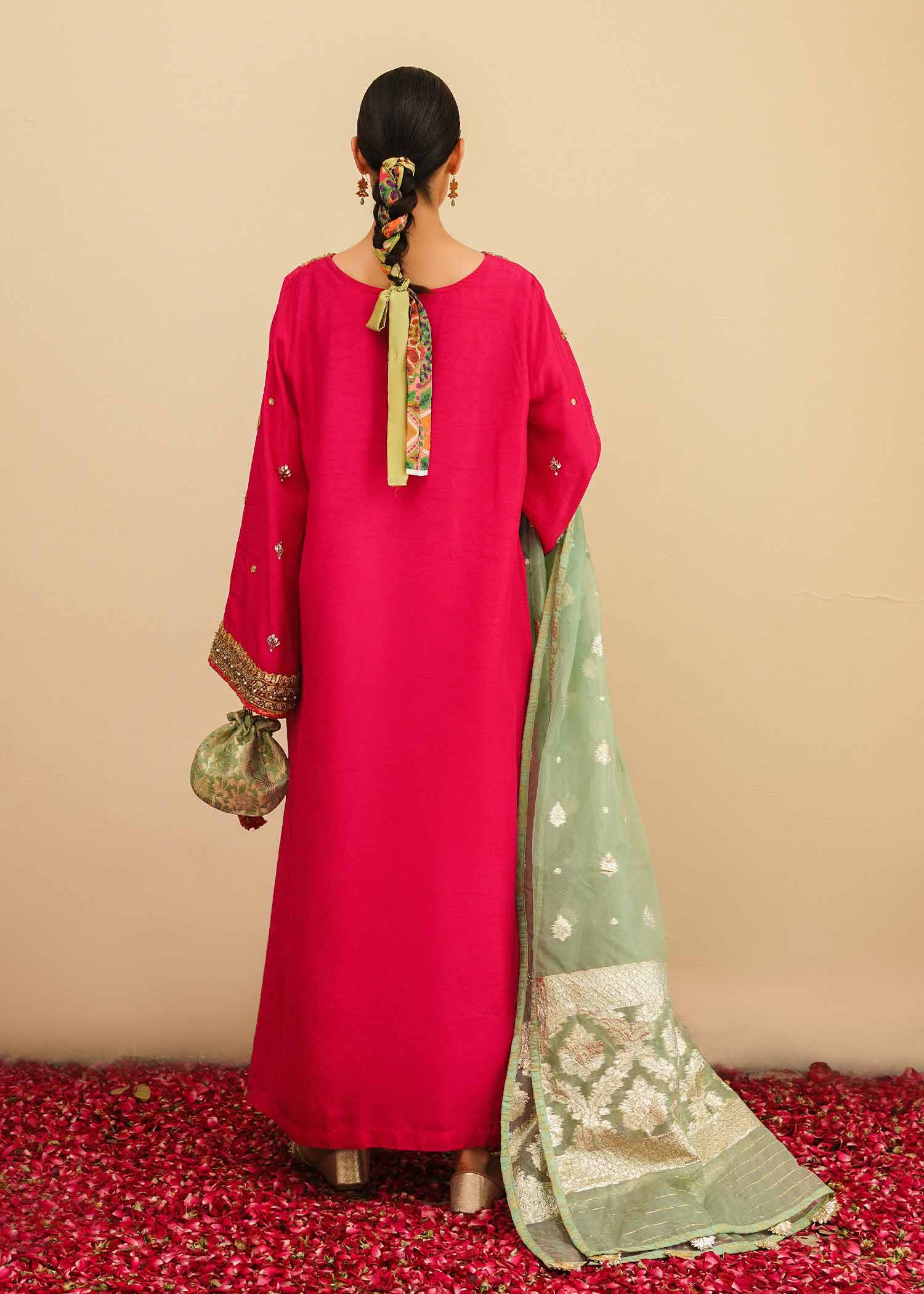 Mahgul | Eid Edit 2024 | Fuschia Rose by Designer Mahgul - House of Maryam - Pakistani Designer Ethnic Wear in {{ shop.shopifyCountryName }}