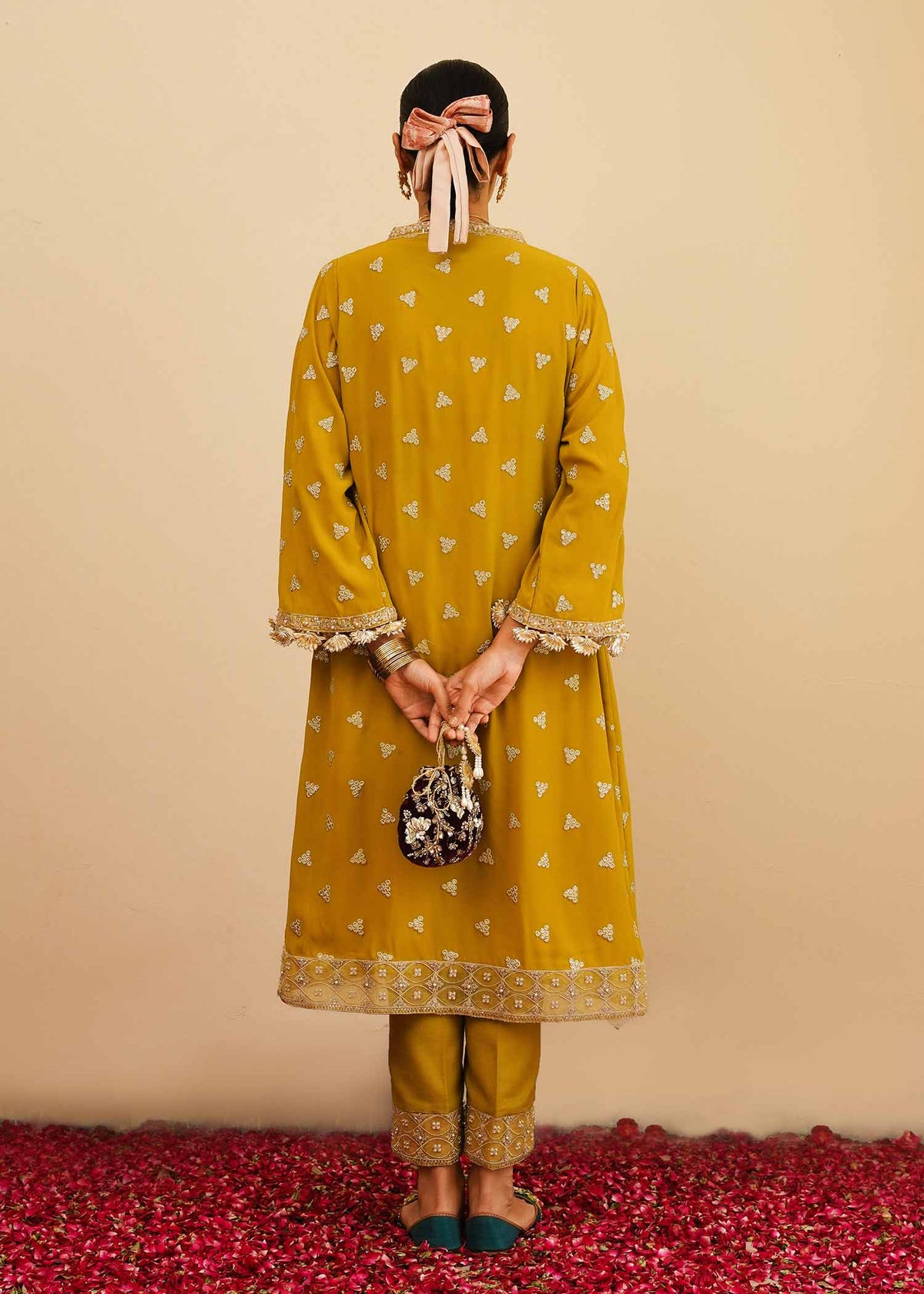 Mahgul | Eid Edit 2024 | Mustard Shine -  Mahgul Luxury - Original Designer Dress - House of Maryam