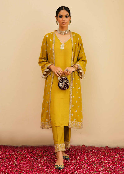 Mahgul | Eid Edit 2024 | Mustard Shine -  Mahgul Luxury - Original Designer Dress - House of Maryam