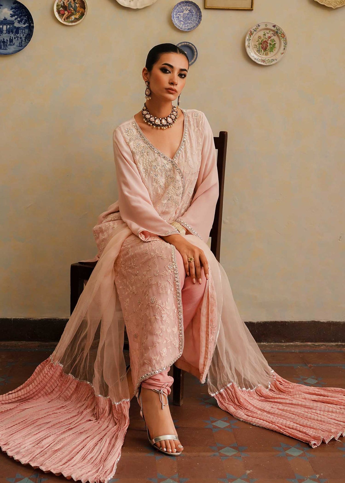 Mahgul | Eid Edit 2024 | Pink Shade -  Mahgul Luxury - Original Designer Dress - House of Maryam