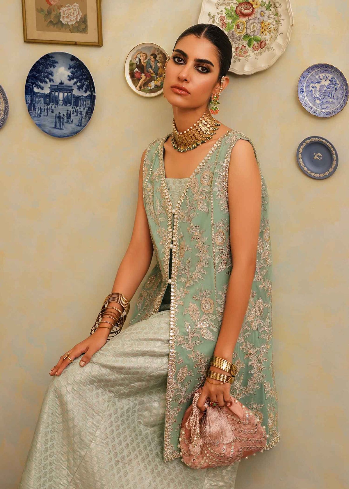 Mahgul | Eid Edit 2024 | Aqua Dream -  Mahgul Luxury - Original Designer Dress - House of Maryam