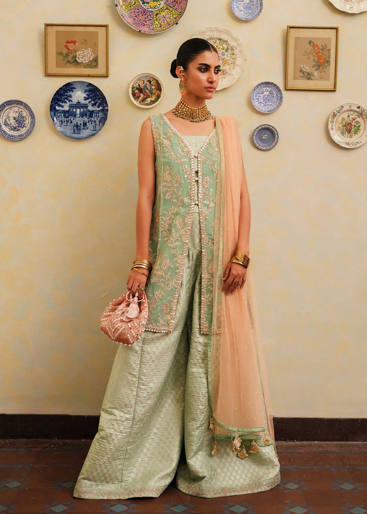 Mahgul | Eid Edit 2024 | Aqua Dream -  Mahgul Luxury - Original Designer Dress - House of Maryam