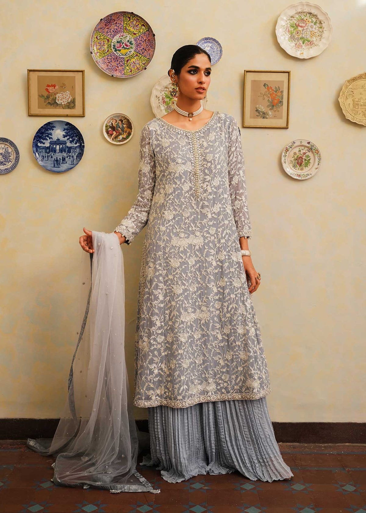 Mahgul | Eid Edit 2024 | Sage Reverie -  Mahgul Luxury - Original Designer Dress - House of Maryam