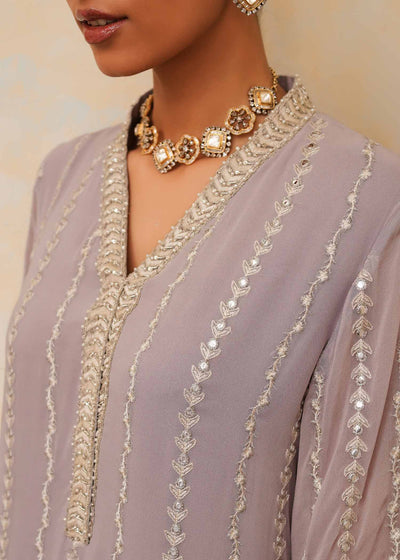 Mahgul | Eid Edit 2024 | Lavender Lines -  Mahgul Luxury - Original Designer Dress - House of Maryam