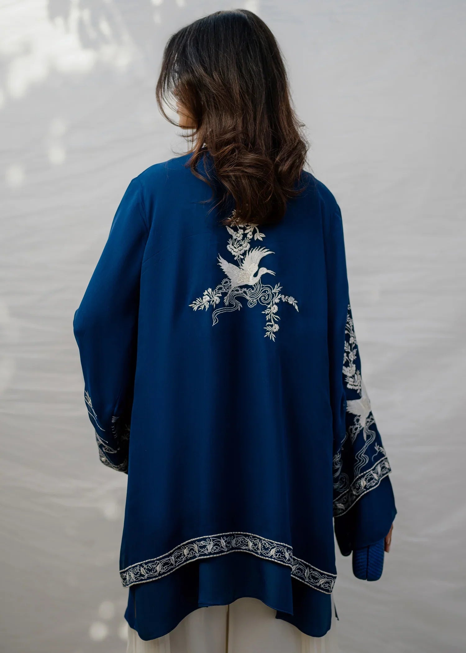 Mahgul | Eid Edit 2024 | Blue Crane by Designer Mahgul - House of Maryam - Pakistani Designer Ethnic Wear in {{ shop.shopifyCountryName }}