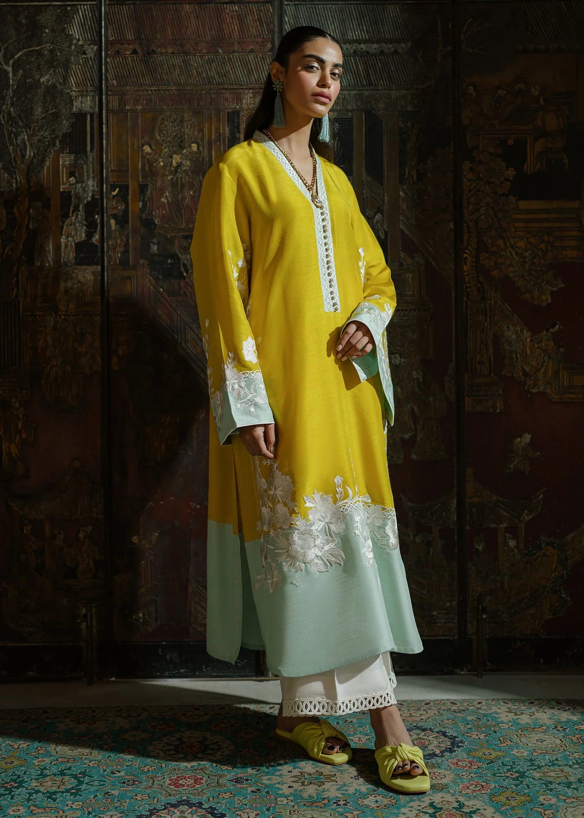 Mahgul | Eid Edit 2024 | Lush Crush -  Mahgul Luxury - Original Designer Dress - House of Maryam