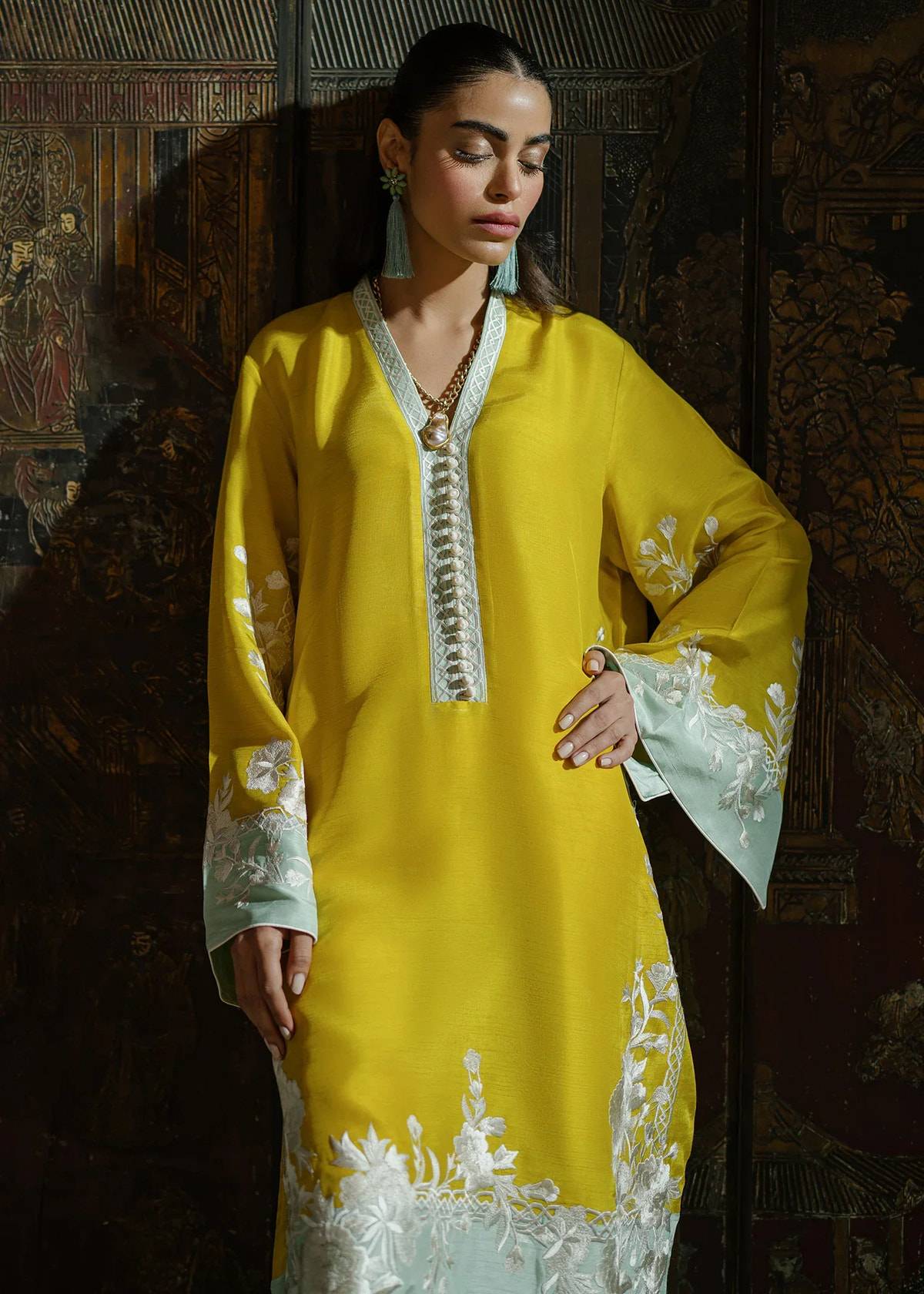 Mahgul | Eid Edit 2024 | Lush Crush -  Mahgul Luxury - Original Designer Dress - House of Maryam