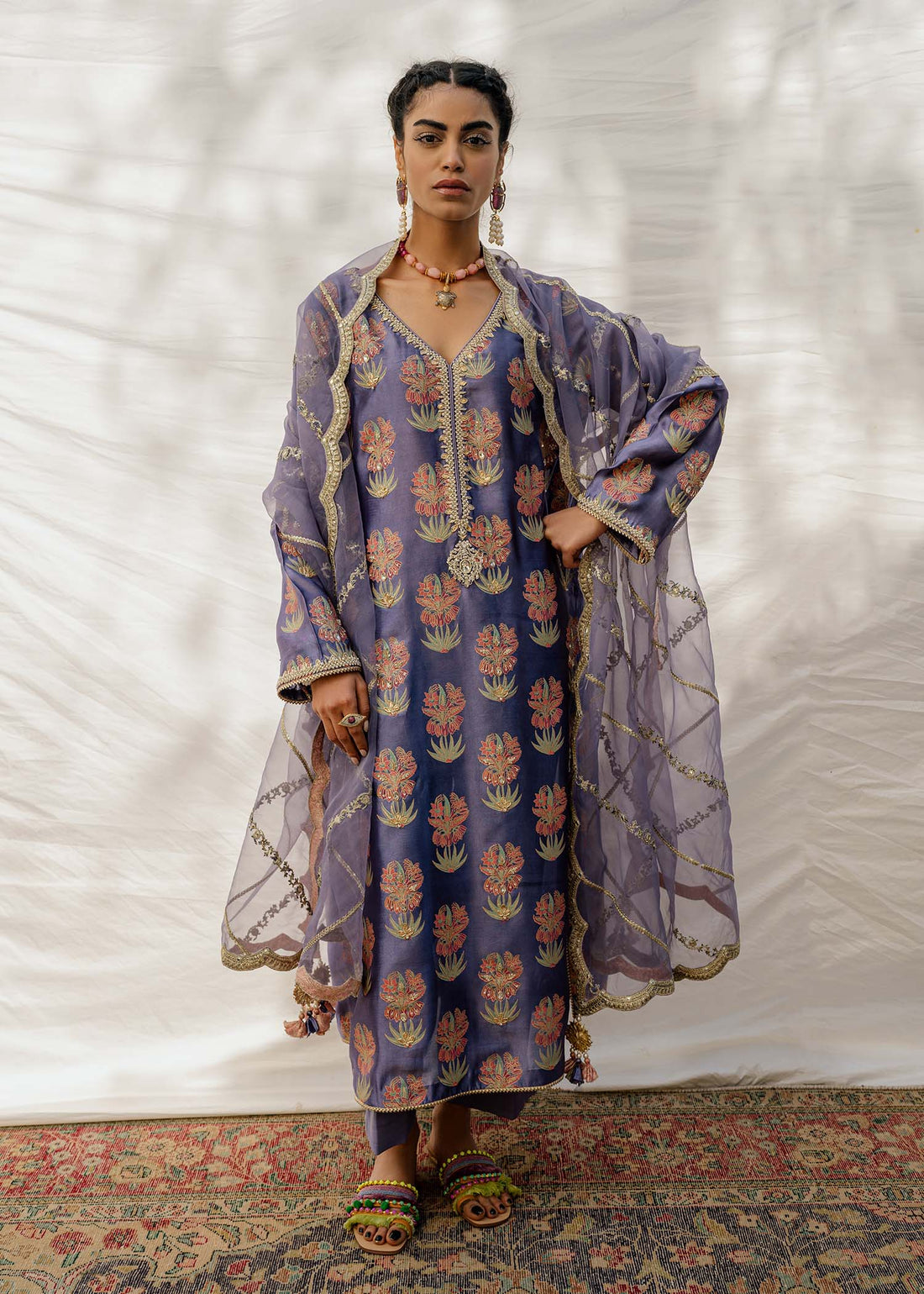 Mahgul | Eid Edit 2024 | Damson Diamante by Designer Mahgul - House of Maryam - Pakistani Designer Ethnic Wear in {{ shop.shopifyCountryName }}