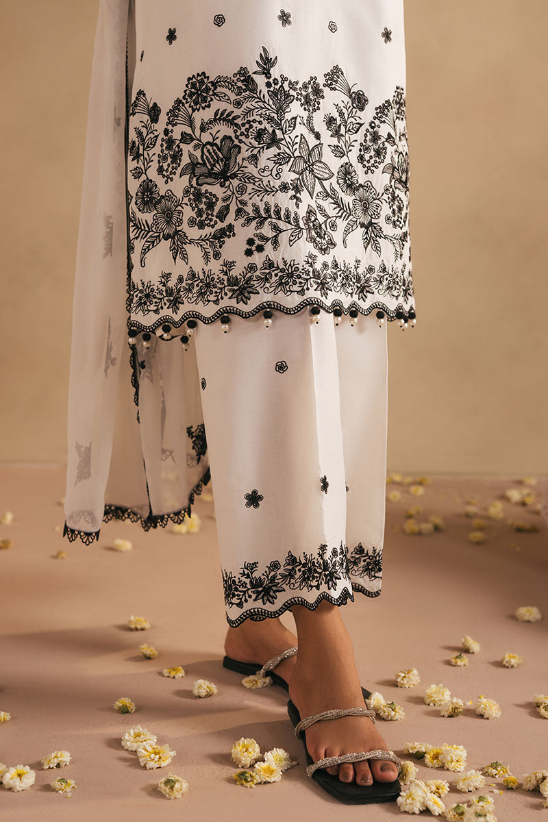 Cross Stitch | Exclusive Pret | Monochrome Bliss- 3PC(Shirt, Trouser & Dupatta)