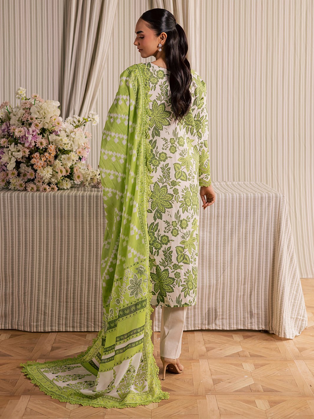 Mahnur | Afsana Lawn 26 | AL-03-Brand:Mahnur-Type:Ladies Clothes-Light Lime-Lawn-House of Maryam- Buy in UK, USA