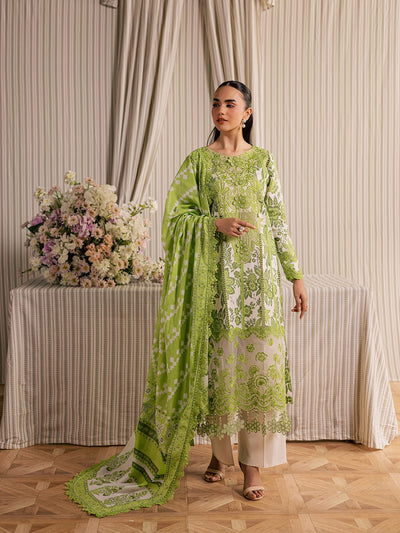 Mahnur | Afsana Lawn 26 | AL-03-Brand:Mahnur-Type:Ladies Clothes-Light Lime-Lawn-House of Maryam- Buy in UK, USA