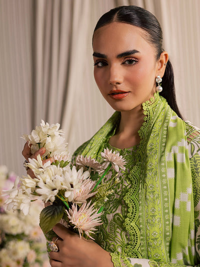Mahnur | Afsana Lawn 26 | AL-03-Brand:Mahnur-Type:Ladies Clothes-Light Lime-Lawn-House of Maryam- Buy in UK, USA