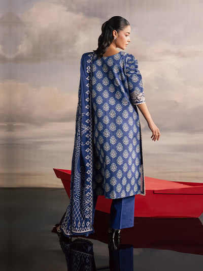 Mahnur | Afsana Lawn 26 | AL-04-Brand:Mahnur-Type:Ladies Clothes-Steel Blue-Lawn-House of Maryam- Buy in UK, USA