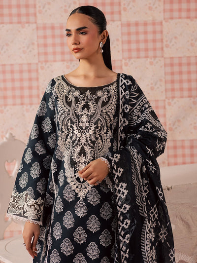 Mahnur | Afsana Lawn 26 | AL-05-Brand:Mahnur-Type:Ladies Clothes-Black-Lawn-House of Maryam- Buy in UK, USA