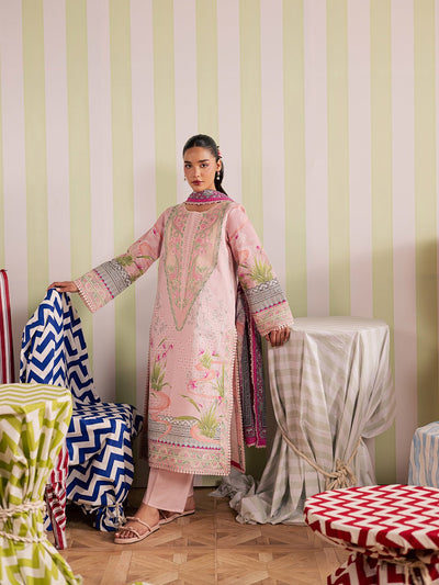 Mahnur | Afsana Lawn 26 | AL-06-Brand:Mahnur-Type:Ladies Clothes-Light Peach Pink-Lawn-House of Maryam- Buy in UK, USA