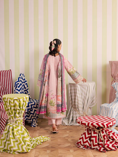 Mahnur | Afsana Lawn 26 | AL-06-Brand:Mahnur-Type:Ladies Clothes-Light Peach Pink-Lawn-House of Maryam- Buy in UK, USA