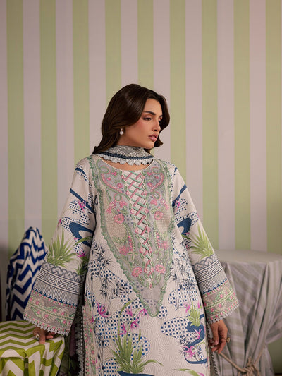Mahnur | Afsana Lawn 26 | AL-07-Brand:Mahnur-Type:Ladies Clothes-Off White-Lawn-House of Maryam- Buy in UK, USA