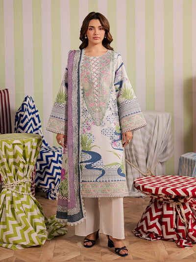 Mahnur | Afsana Lawn 26 | AL-07-Brand:Mahnur-Type:Ladies Clothes-Off White-Lawn-House of Maryam- Buy in UK, USA