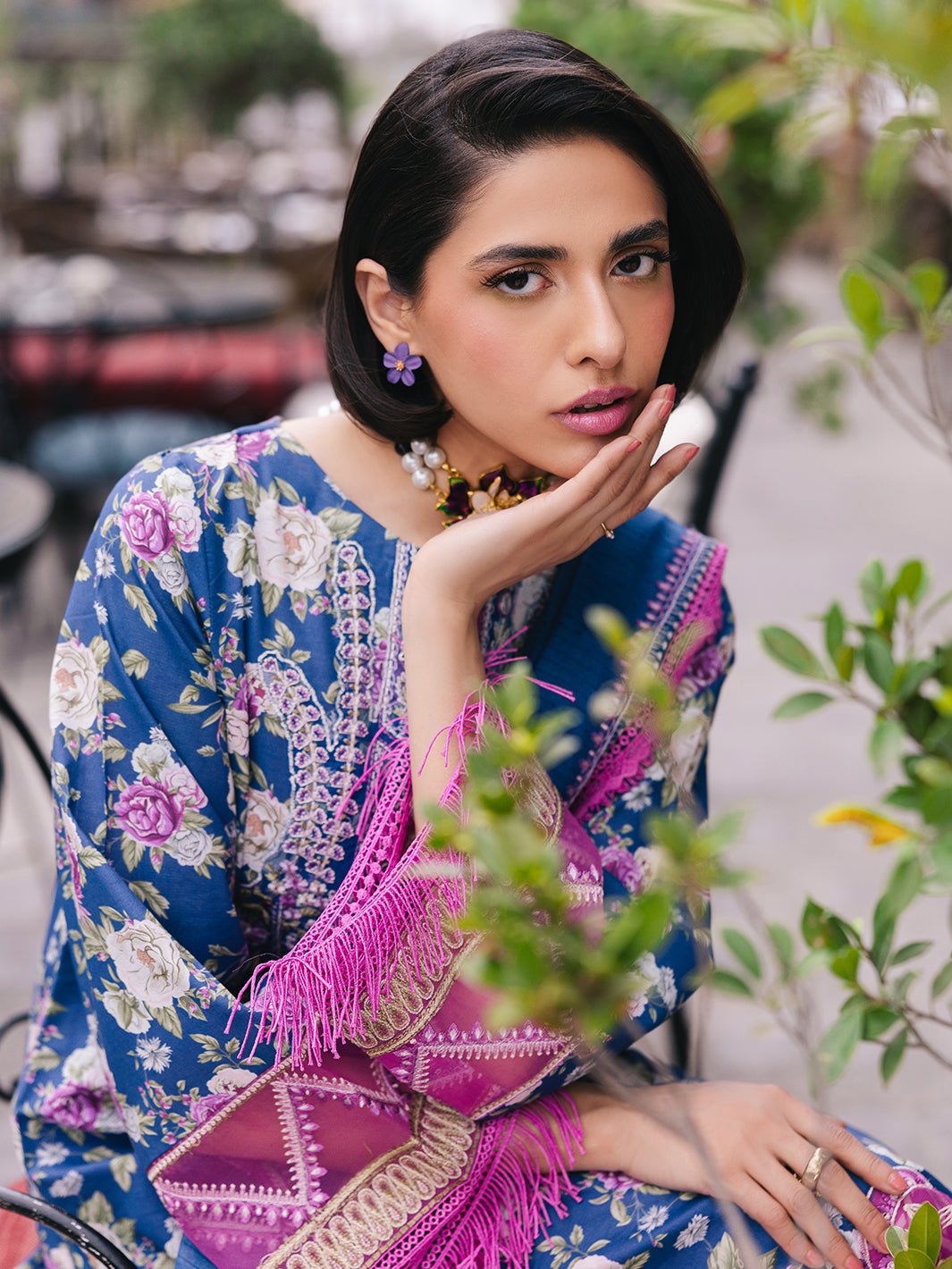 Mahnur | Broadway Luxury Lawn 25 | Ires-Brand:Mahnur-Type:Ladies Clothes-Blue-Lawn-House of Maryam- Buy in UK, USA