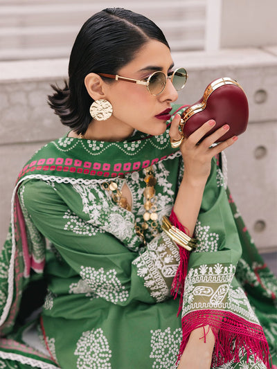 Mahnur | Broadway Luxury Lawn 25 | Sagebloom-Brand:Mahnur-Type:Ladies Clothes-Pastel Green-Lawn-House of Maryam- Buy in UK, USA