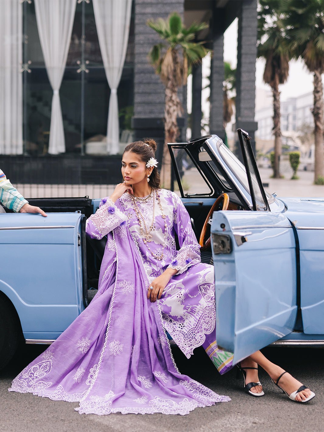 Mahnur | Broadway Luxury Lawn 25 | Viola-Brand:Mahnur-Type:Ladies Clothes-Purple-Lawn-House of Maryam- Buy in UK, USA