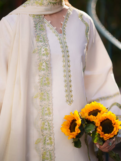 Mahnur | Fiona Lawn 26 | F-03-Brand:Mahnur-Type:Ladies Clothes-Off White-Lawn-House of Maryam- Buy in UK, USA