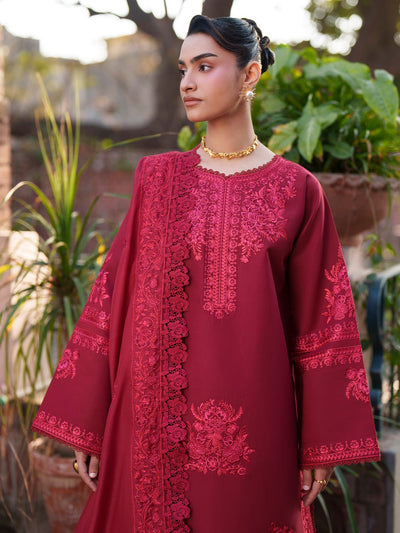Mahnur | Fiona Lawn 26 | F-07-Brand:Mahnur-Type:Ladies Clothes-Maroon-Lawn-House of Maryam- Buy in UK, USA