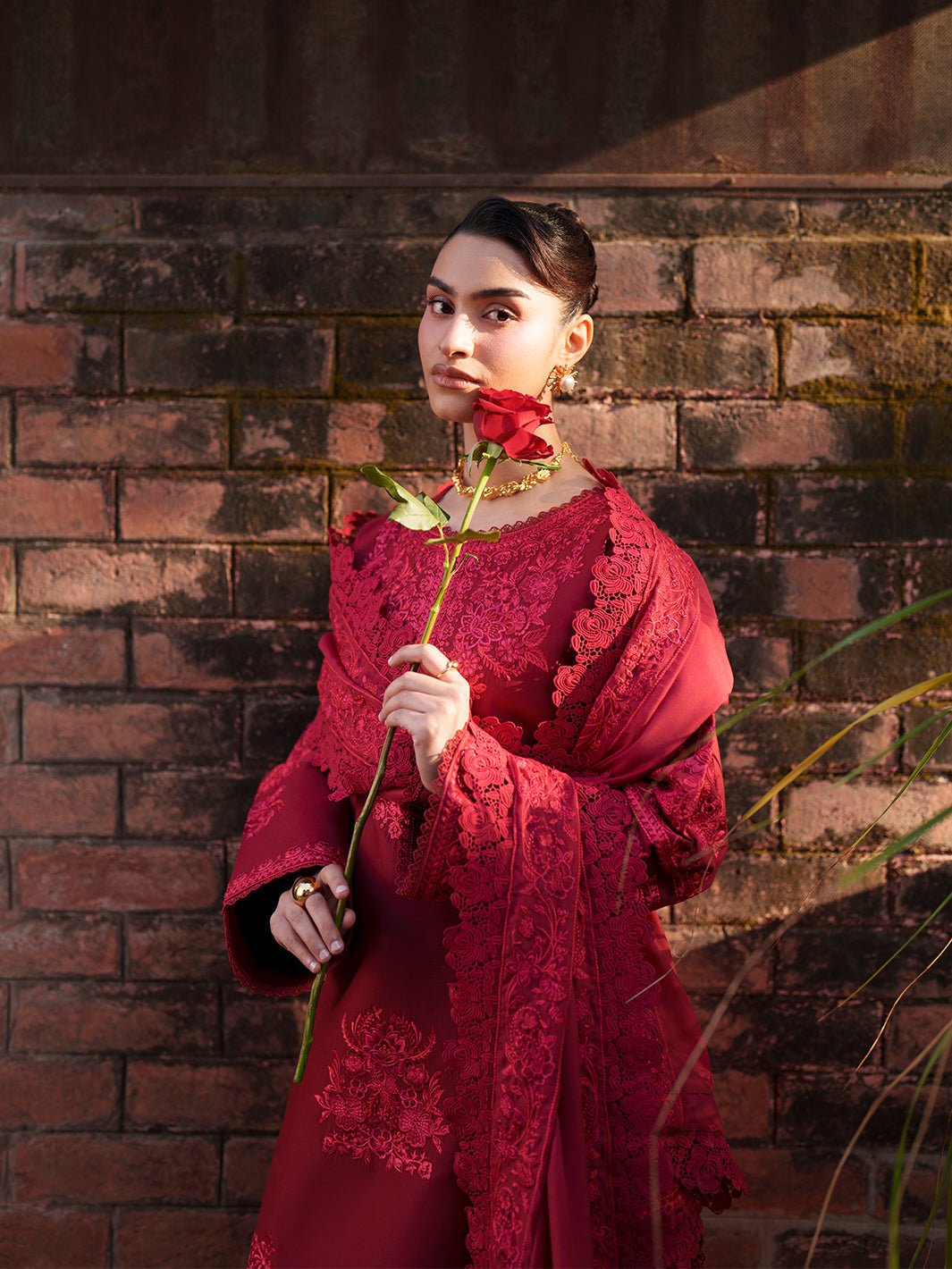 Mahnur | Fiona Lawn 26 | F-07-Brand:Mahnur-Type:Ladies Clothes-Maroon-Lawn-House of Maryam- Buy in UK, USA
