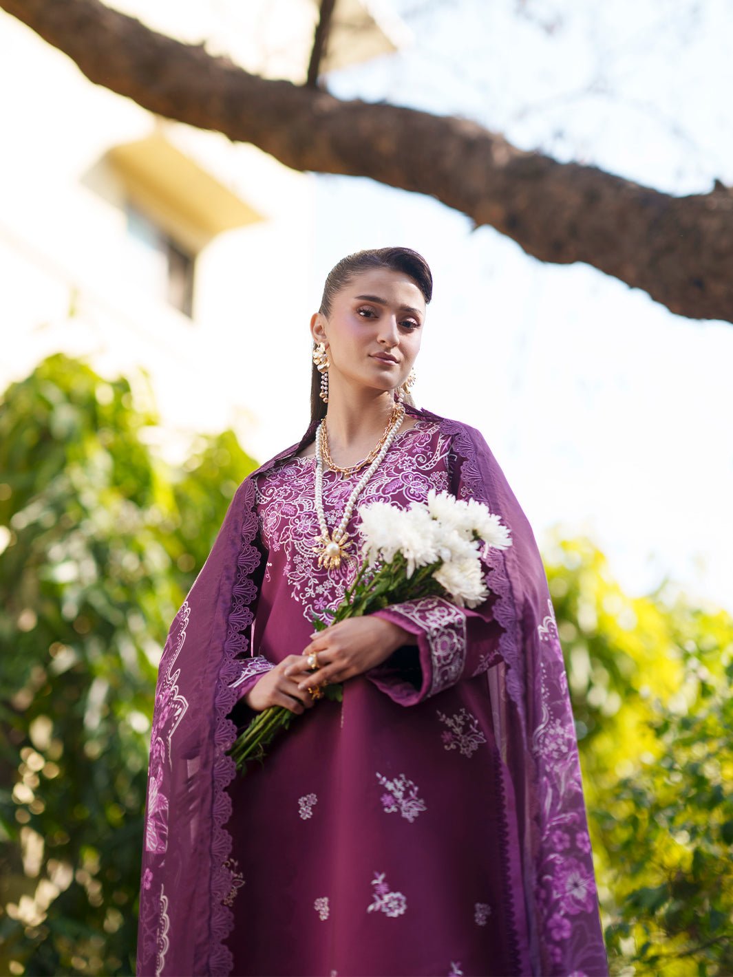 Mahnur | Fiona Lawn 26 | F-10-Brand:Mahnur-Type:Ladies Clothes-Plum-Lawn-House of Maryam- Buy in UK, USA