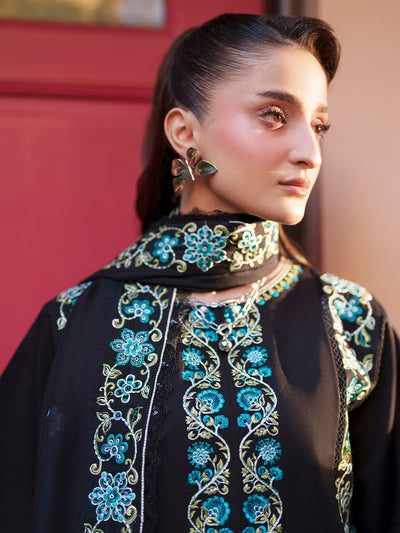 Mahnur | Fiona Lawn 26 | F-11-Brand:Mahnur-Type:Ladies Clothes-Black-Lawn-House of Maryam- Buy in UK, USA