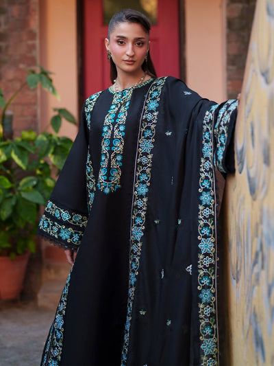 Mahnur | Fiona Lawn 26 | F-11-Brand:Mahnur-Type:Ladies Clothes-Black-Lawn-House of Maryam- Buy in UK, USA