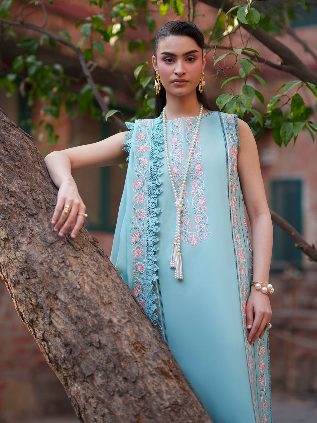 Mahnur | Fiona Lawn 26 | F-12-Brand:Mahnur-Type:Ladies Clothes-Ice Blue-Lawn-House of Maryam- Buy in UK, USA