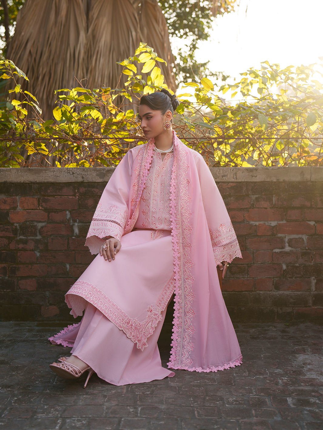 Mahnur | Fiona Lawn 26 | F-13-Brand:Mahnur-Type:Ladies Clothes-Pink-Lawn-House of Maryam- Buy in UK, USA