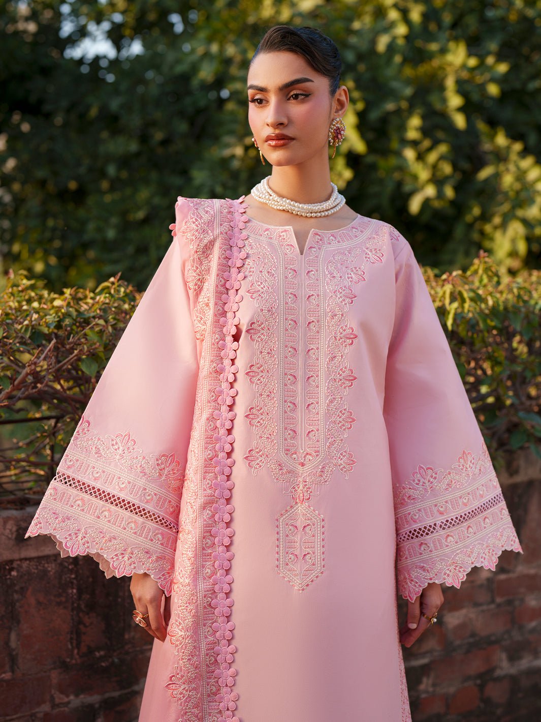 Mahnur | Fiona Lawn 26 | F-13-Brand:Mahnur-Type:Ladies Clothes-Pink-Lawn-House of Maryam- Buy in UK, USA