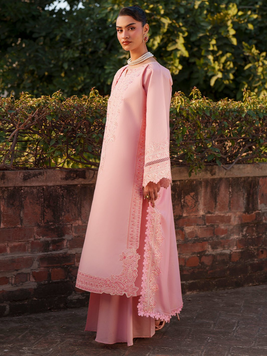 Mahnur | Fiona Lawn 26 | F-13-Brand:Mahnur-Type:Ladies Clothes-Pink-Lawn-House of Maryam- Buy in UK, USA