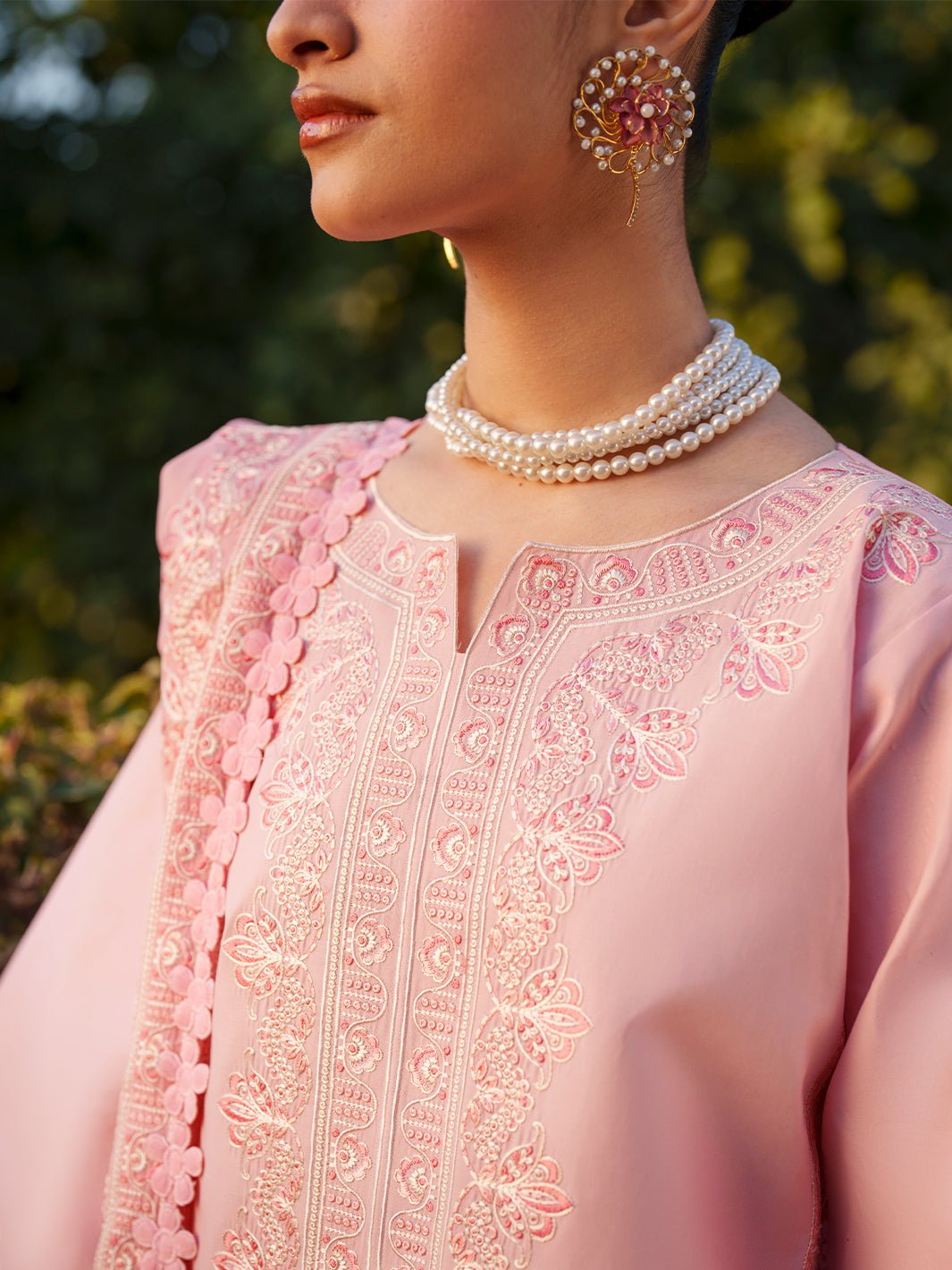 Mahnur | Fiona Lawn 26 | F-13-Brand:Mahnur-Type:Ladies Clothes-Pink-Lawn-House of Maryam- Buy in UK, USA