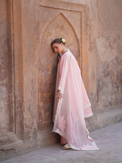 Mahnur | Nilofer Luxury Lawn 26 | NL-01-Brand:Mahnur-Type:Ladies Clothes-Pink-Lawn-House of Maryam- Buy in UK, USA