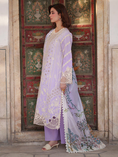 Mahnur | Nilofer Luxury Lawn 26 | NL-05-Brand:Mahnur-Type:Ladies Clothes-Lilac-Lawn-House of Maryam- Buy in UK, USA