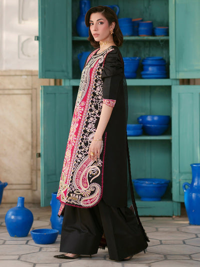 Mahnur | Nilofer Luxury Lawn 26 | NL-12-Brand:Mahnur-Type:Ladies Clothes-Black-Lawn-House of Maryam- Buy in UK, USA
