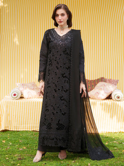Mahnur | Nilofer Luxury Lawn 26 | NL-14-Brand:Mahnur-Type:Ladies Clothes-Black-Lawn-House of Maryam- Buy in UK, USA