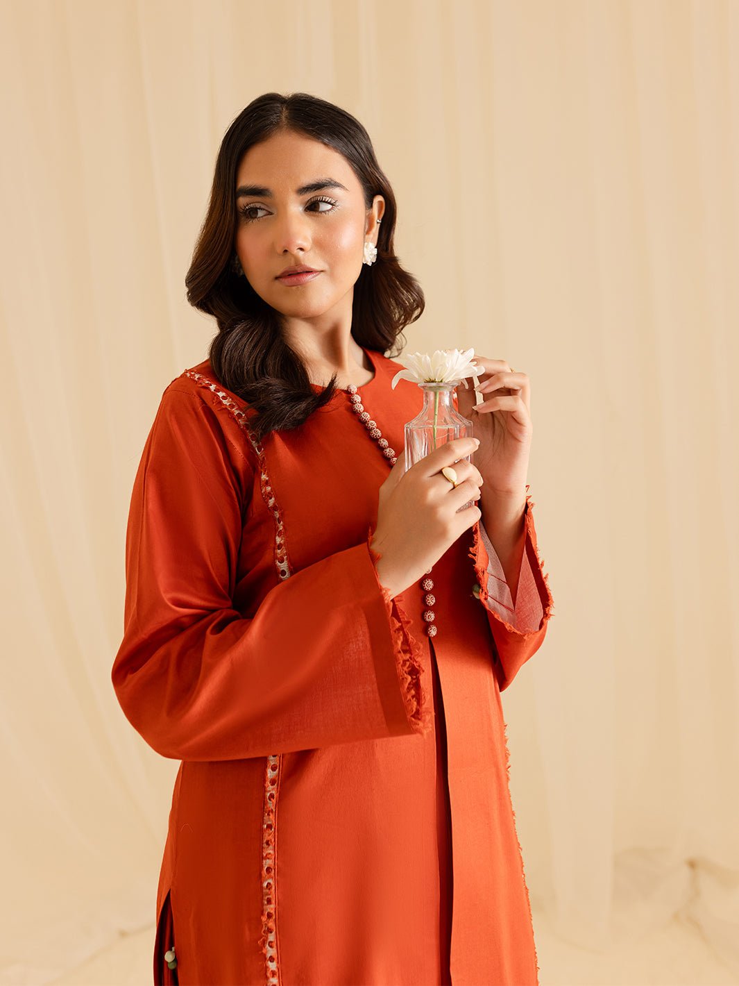 Mahnur | Petal Whispers Lawn Pret | Aster-Brand:Mahnur-Type:Ladies Clothes-Orange-Lawn-House of Maryam- Buy in UK, USA