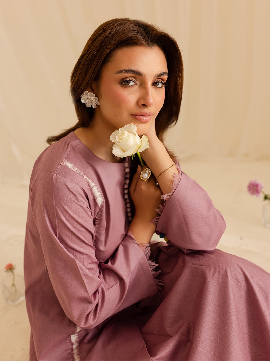 Mahnur | Petal Whispers Lawn Pret | Liliosa-Brand:Mahnur-Type:Ladies Clothes-Lilac-Lawn-House of Maryam- Buy in UK, USA