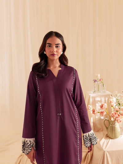 Mahnur | Petal Whispers Lawn Pret | Meadow-Brand:Mahnur-Type:Ladies Clothes-Magenta-Lawn-House of Maryam- Buy in UK, USA