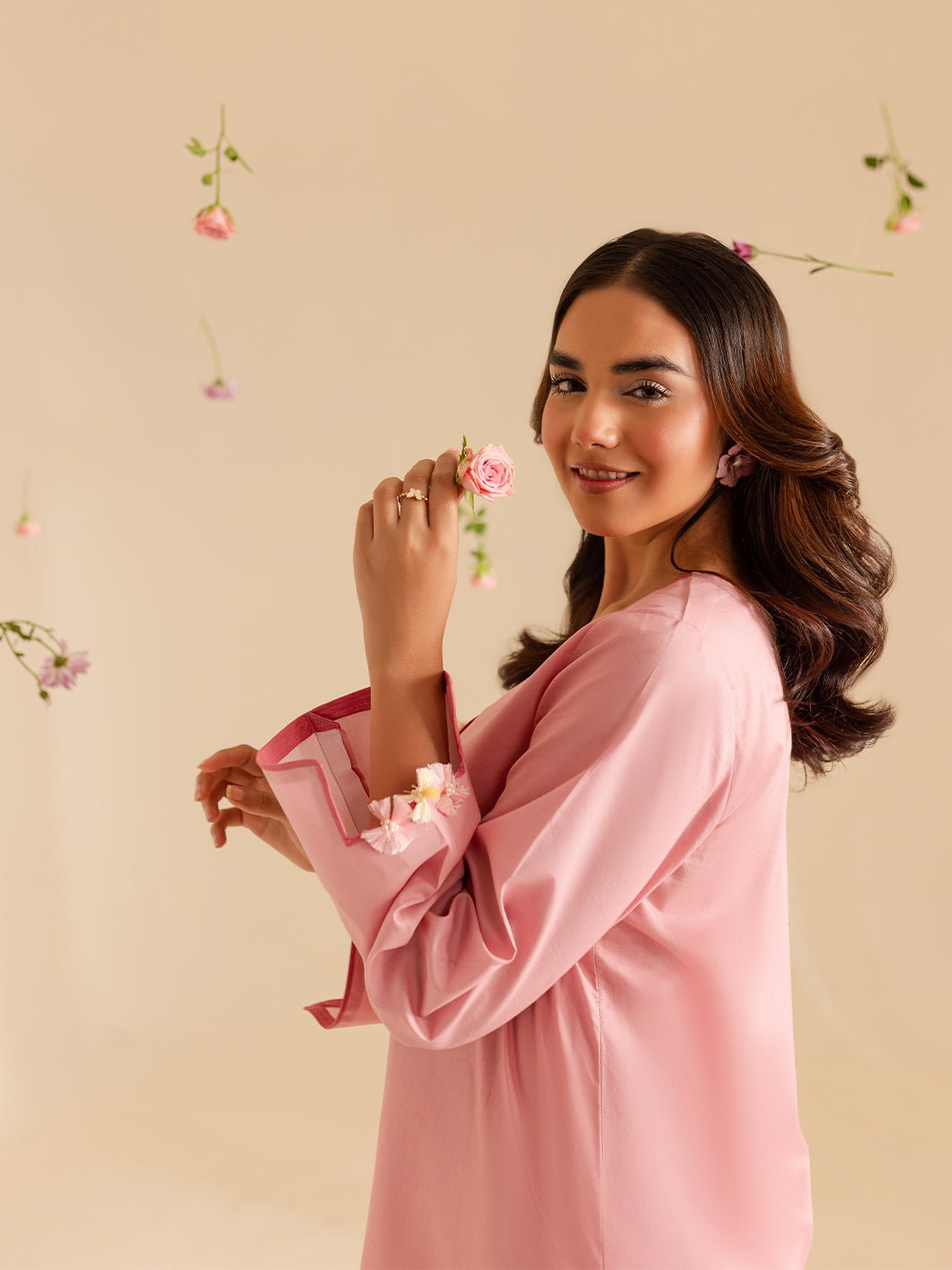 Mahnur | Petal Whispers Lawn Pret | Primrose-Brand:Mahnur-Type:Ladies Clothes-Pink-Lawn-House of Maryam- Buy in UK, USA